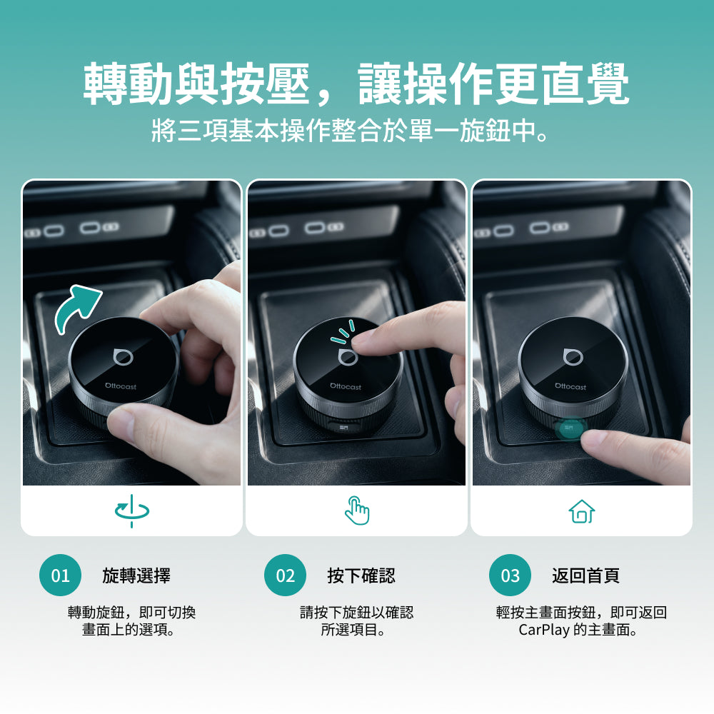 OttoSafe Knob CarPlay實體旋鈕
