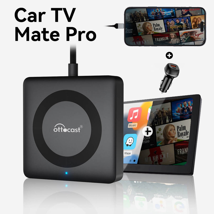 Car TV Mate Pro HDMI多媒體输入转接盒&無線CarPlay/Android Auto接收器