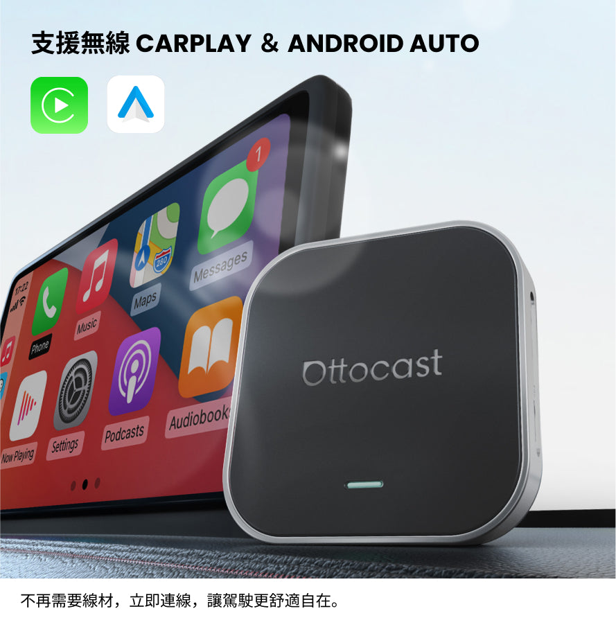 OTTOAIBOX E2 無線CarPlay/Android Auto 安卓盒子